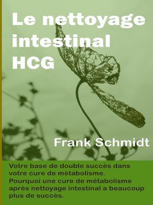 cover image of Le nettoyage intestinal HCG